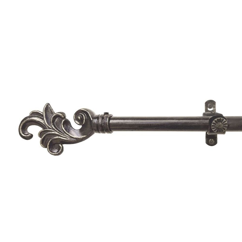 66-120 in. Metallo Decorative Rod & Finial, Black - Regal